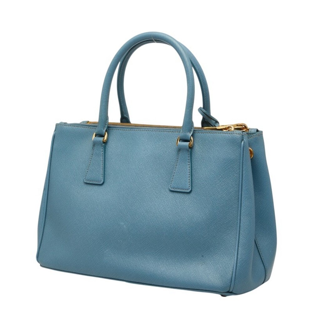 PRADA Blue Leather Saffiano Shoulder Bag - Picture 2 of 14